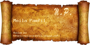 Meila Pamfil névjegykártya